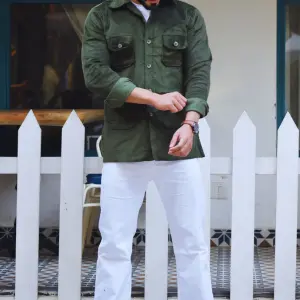 Dark Green Corduroy Hunting Shacket Men - Premium Rugged Style | Jaipurio